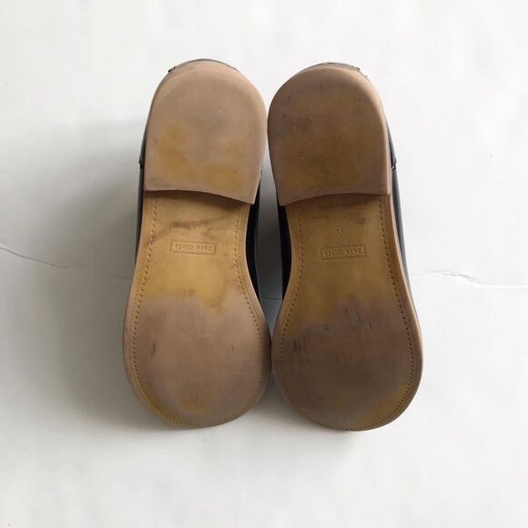 Zara wine faux leather chelsea boots VGUC - small scuff size 35 (3 youth) - Picture 8 of 8